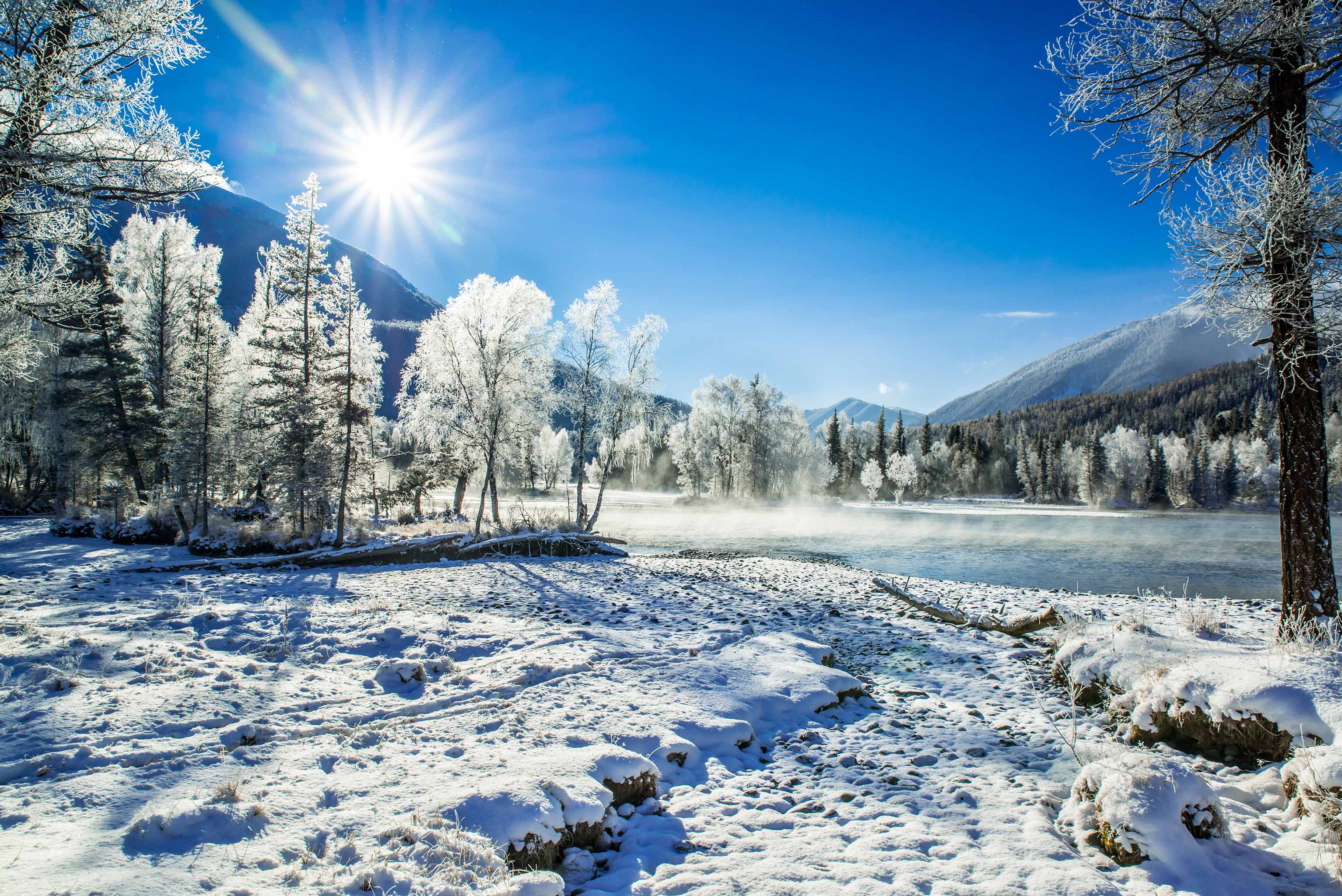 雪中喀纳斯