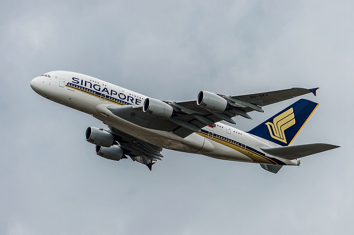 新加坡航空公司空客a380客机.